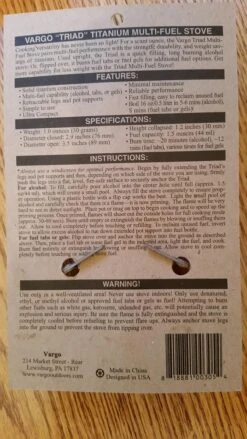 Vargo Triad Multi-Fuel Stove -Sierra Designs Shop 20170113 170917