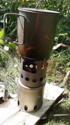 Toaks Titanium Backpacking Wood Burning Stove (small) -Sierra Designs Shop 20170910 131645