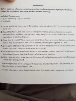 Patagonia Wood Burning Stove -Sierra Designs Shop 20200612 135129