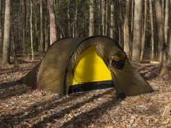 Hilleberg Nammatj 3 -Sierra Designs Shop Nammatj 3 morning sunlight at Little Bottoms campsite