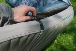 Therm-a-Rest Fitted Sheet -Sierra Designs Shop NeoAir Pad showing anti slip strips and snaps