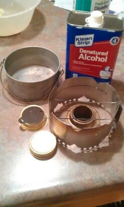 Trangia Spirit Stove -Sierra Designs Shop Trangia Stove with DIY wind screen