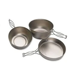 Snow Peak Titanium Cookset, 3 Piece -Sierra Designs Shop image 2348