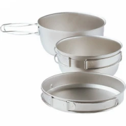 Snow Peak Titanium Cookset, 3 Piece -Sierra Designs Shop l5387