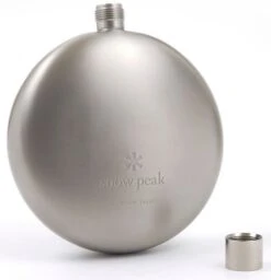 Snow Peak Titanium Curved Flask -Sierra Designs Shop opplanet snow peak titanium curved flask titanium